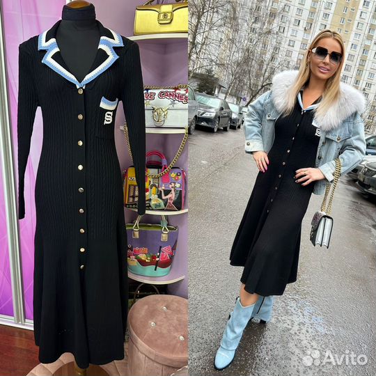 Sandro платье черное