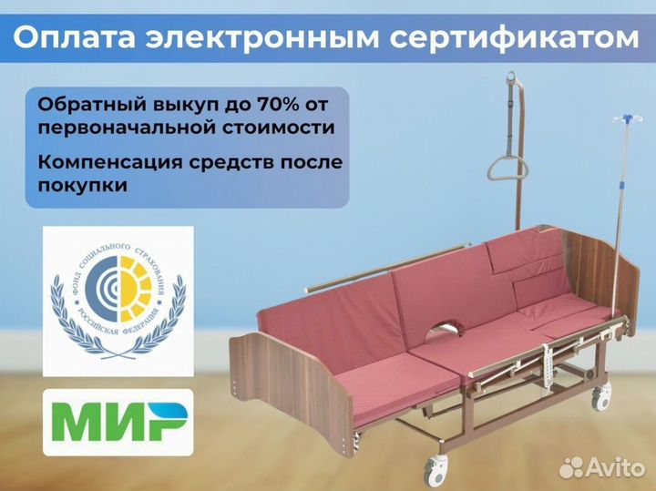 Кровать функциональная для ухода за больными