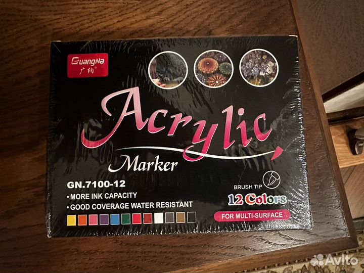 Акриловые маркеры 12 шт