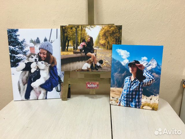 Картина портрет по фото печать на холсте