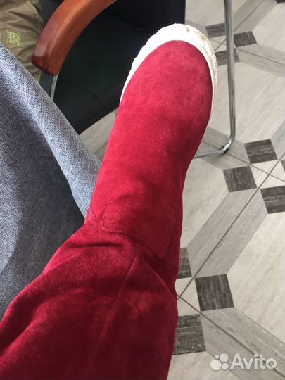 Замшевые сапоги
