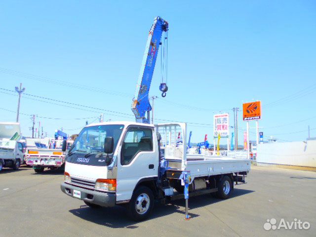 Бортовой грузовик Isuzu Elf с КМУ Tadano, 2000