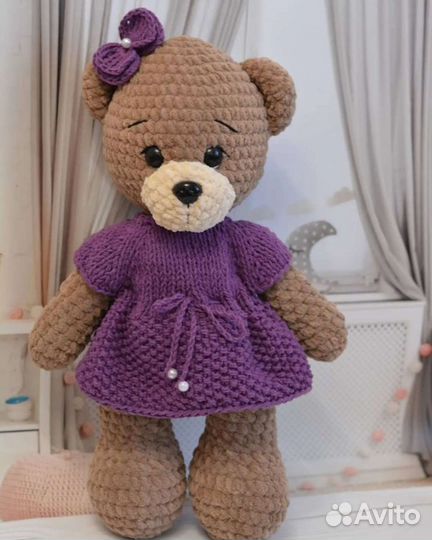 Большой плюшевый Мишка ручная работа