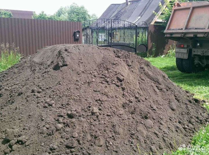 Земля плодородная черная, опгс, песок, щебень