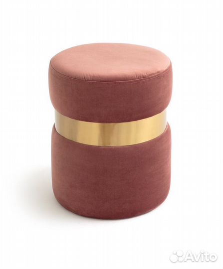 Пуф велюровый из Франции круглый
