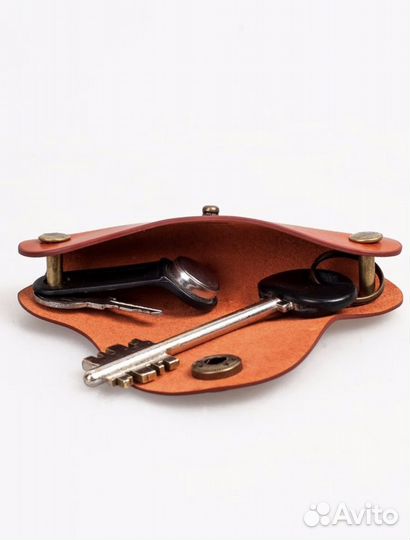 Ключница кожаная новая в подарочной коробке