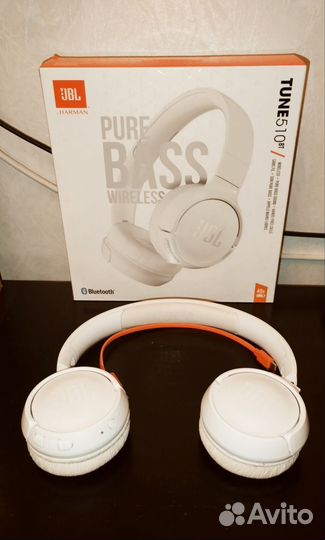 Беспроводные наушники jbl tune 510bt белые