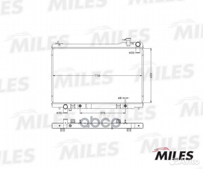 Радиатор infiniti FX35 A/T 03- acrb145 Miles