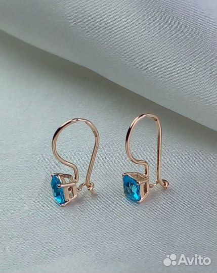 Серьги c топазами (с)