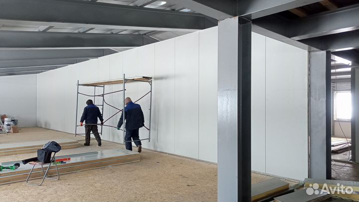 Монтаж сэндвич панелей