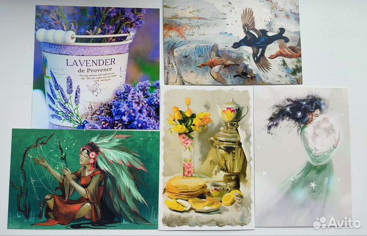 Открытки для посткроссинга 15 шт