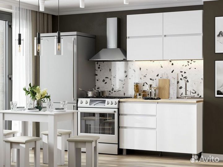 Кухня Токио 1,2м белая