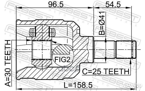 0411-CK ШРУС внутренний к-кт Mitsubishi Lanser