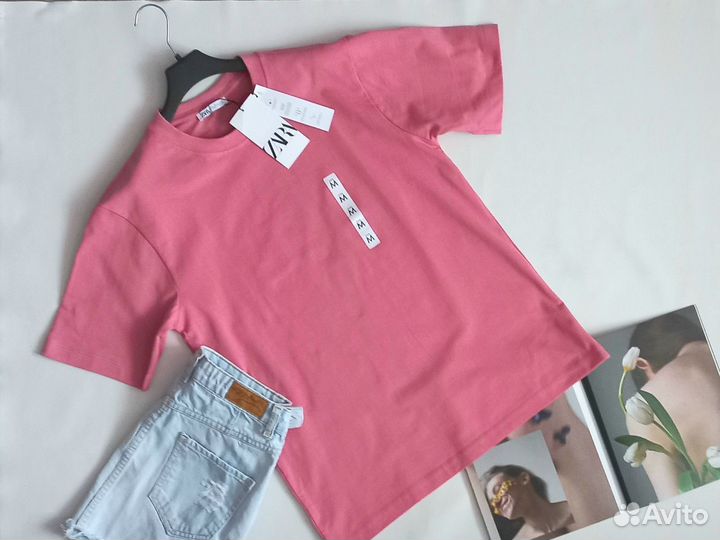 Футболка zara унисекс новая M L XL