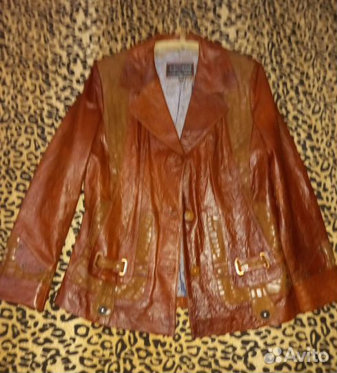 Кожаная нат. куртка новая 46-48