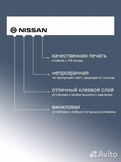 Белая полоса на лобовое стекло nissan 26х150 см