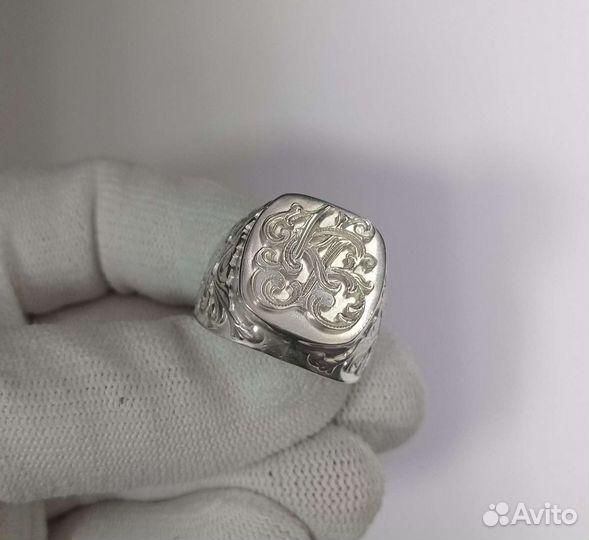 Мужская печатка серебро