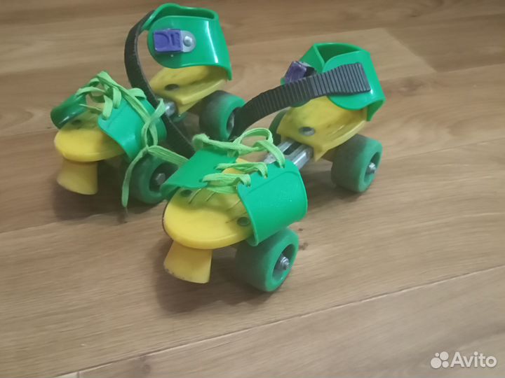 Роликовые коньки, раздвижные, 4х колесные