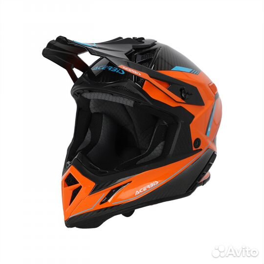 Новый Шлем Acerbis Steel Carbon orange 2024