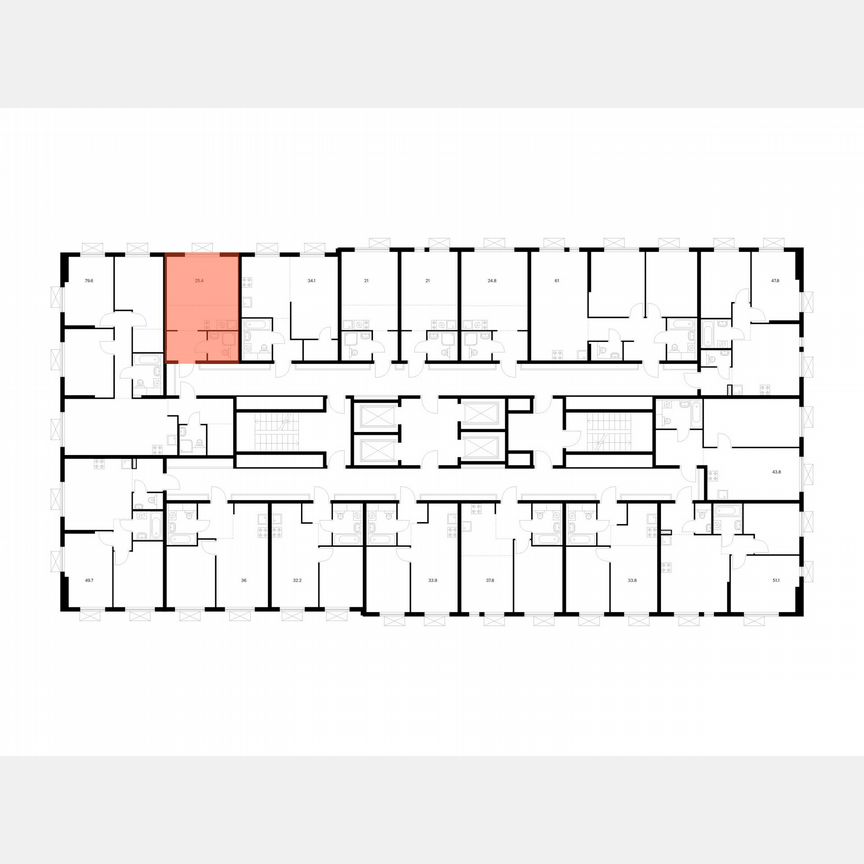 Квартира-студия, 25,4 м², 11/24 эт.