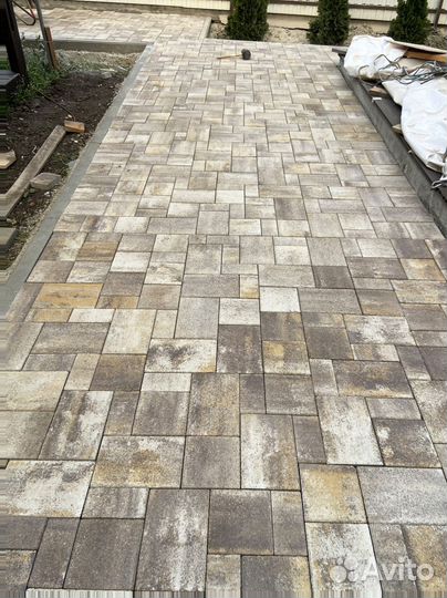 Тротуарная плитка, брусчатка, бордюры