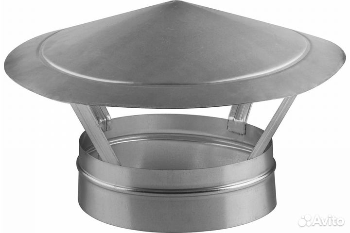 Оголовок с зонтом ф120/200 оцинкованный