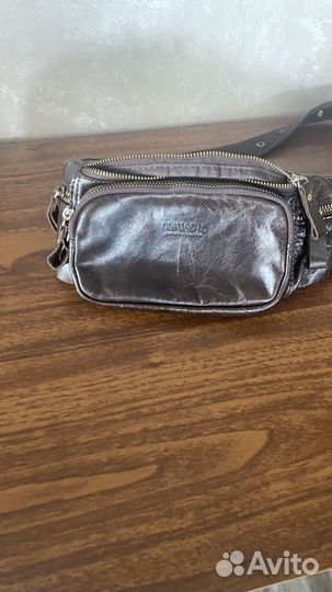 Барсетка кожаная мужская