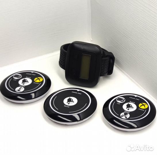 Кнопка вызова официанта, персонала с часами Эконом