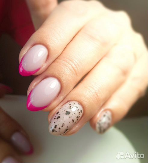 Наращивание ногтей, покрытие гель лаком