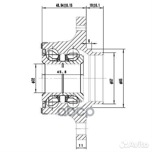 Ступица задняя зад лев Z89174R Zikmar