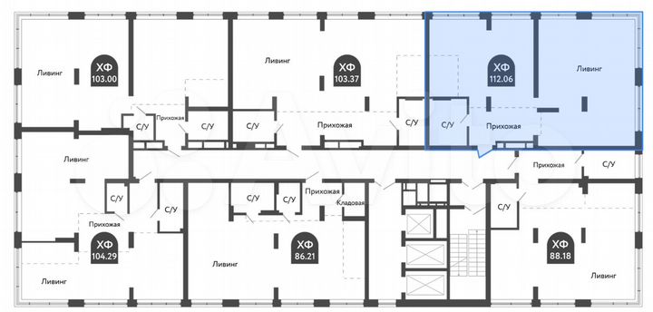 4-к. квартира, 112,1 м², 28/29 эт.