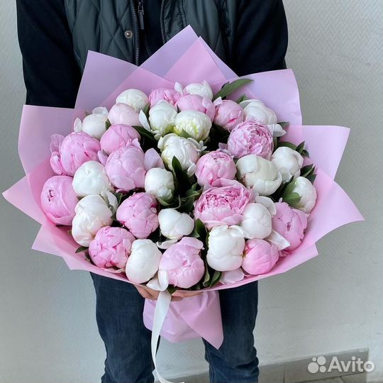 Цветы пионы букет