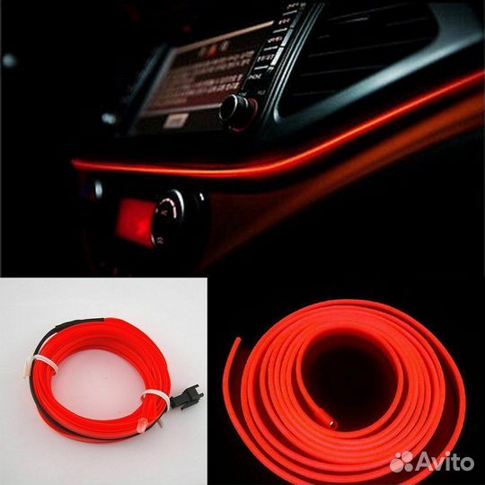 Подсветка салона Красная LED Новая
