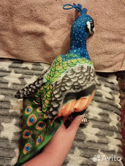 Павлин мягкая игрушка Яркая украшение интерьера