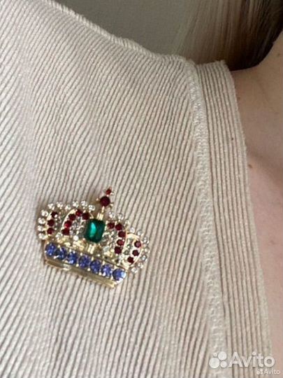 Новая брошь Ralph Lauren корона оригинал