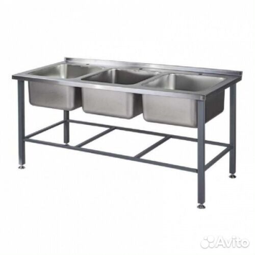 Ванны моечные 3-х секционные цельнотянутые