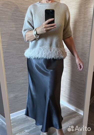 Костюм юбка шелк и кофта мохер Италия