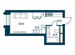 Квартира-студия, 23,8 м², 16/20 эт.