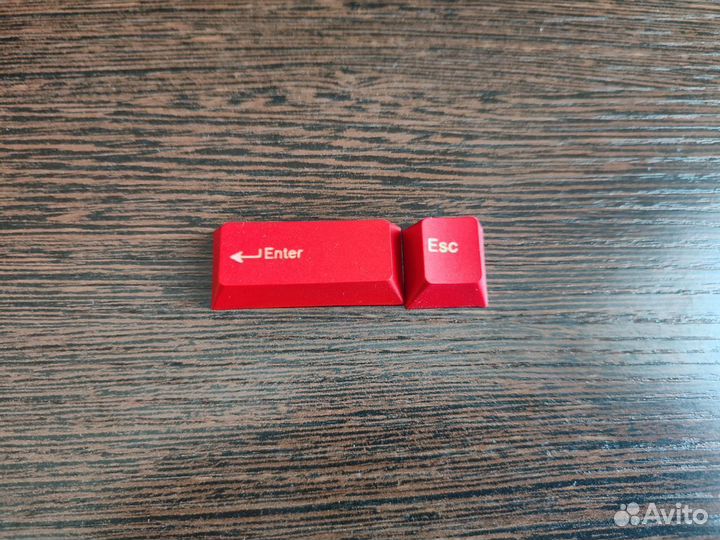 Кейкапы pbt esc + enter красные черри профиль