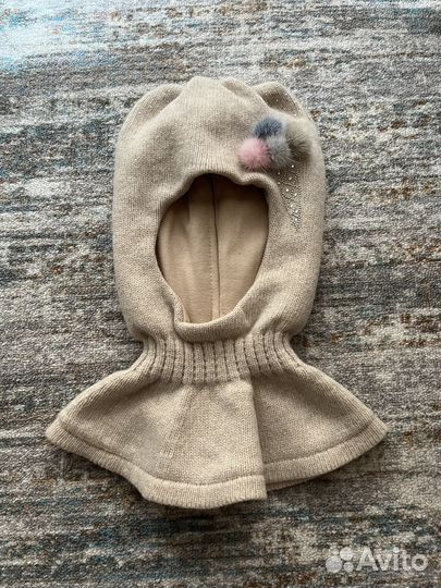 Шапка шлем для девочки 50 52