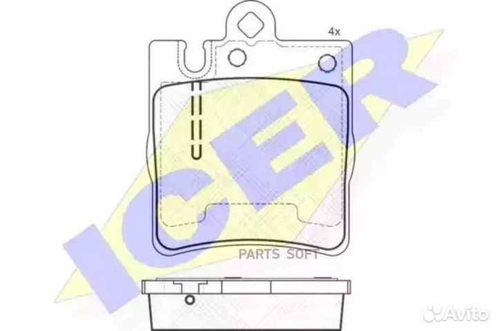 Icer 181312202 181312-202 колодки дисковые задние