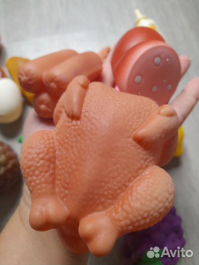 Резиновые игрушки продукты