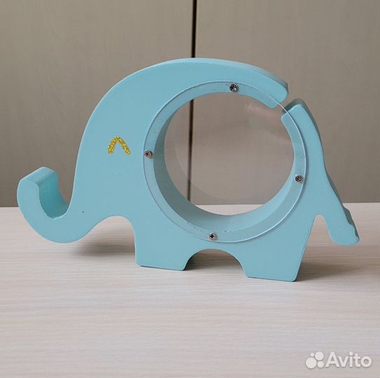 Копилка для денег деревянная слоник