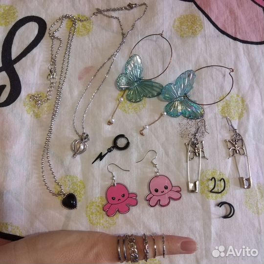 Серьги бижутерия