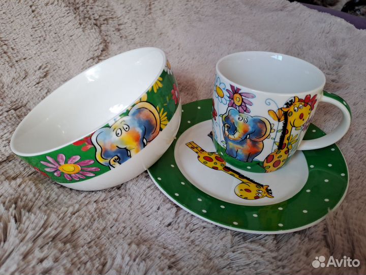 Набор детской посуды фарфор