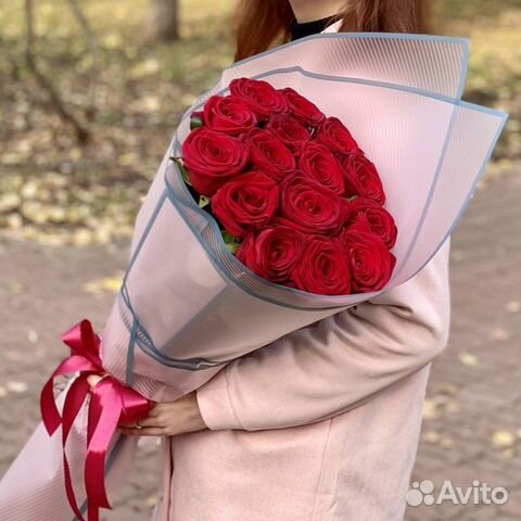 Букет 15 красных роз с доставкой объявление продам