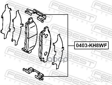 Монтажный комплект для дисковых колодок nissan