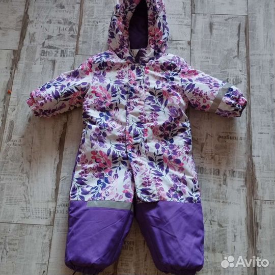 Зимний комбинезон для девочки 80 см