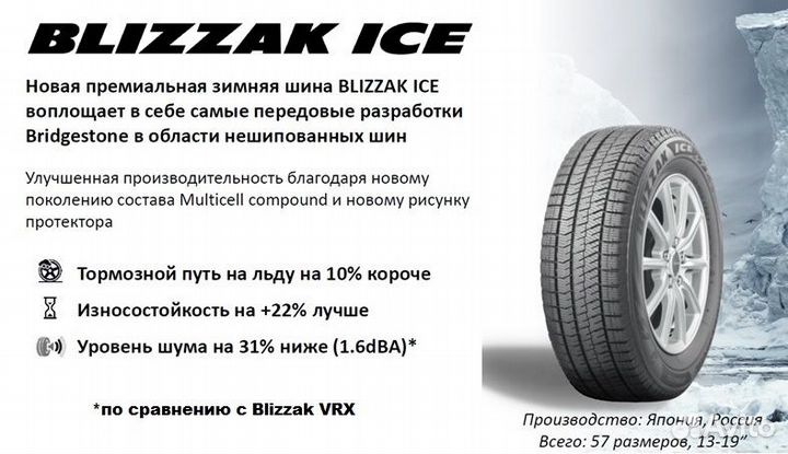 Bridgestone Blizzak Ice 205/65 R16 99S