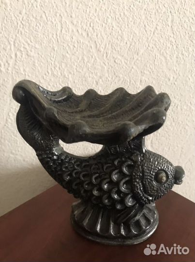 Пепельница, рыбка чугунное литье СССР
